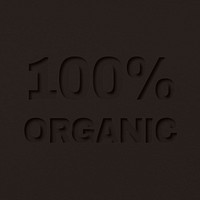 100% organic word bold font typography