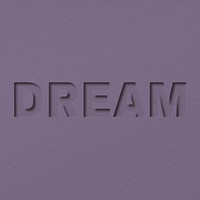 Dream text cut-out font typography