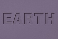 Earth word bold font typography paper texture