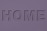 Home text cut-out font typography