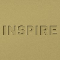 Inspire word bold font typography