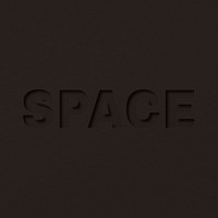 Space text cut-out font typography