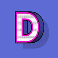 Letter D 3D halftone effect | Premium Vector - rawpixel