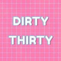 Neon miami 80's dirty thirty bold font grid background