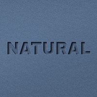 Paper cut natural word font typography