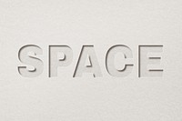 Paper cut space text font typography