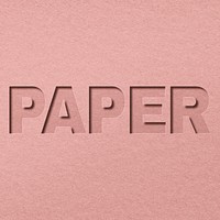 Pink plain paper texture word art