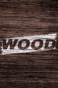 Wood lettering wood texture brush stroke effect typography
