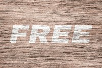 Free printed text typography rustic wood texture