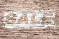 Bold italic sale word wood texture