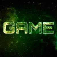 GAME text typography galaxy effect word