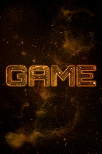 GAME word typography brown text