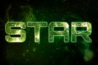 STAR word galaxy effect typography text