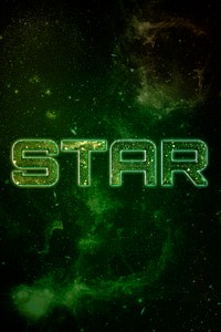 STAR word typography green text