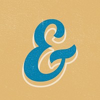 Psd & and sign ampersand bold retro display font