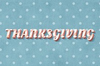 Thanksgiving word candy cane typography