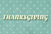 Thanksgiving word striped font typography