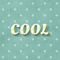 Colorful font candy cane typography word cool