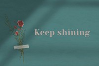 Keep shining quote on wall