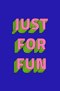 Just for fun layered typography retro style
