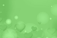 Lovely green background with hearts copy space