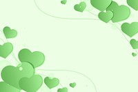 Cute green heart border design space
