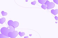 Lovely lilac background with hearts design space