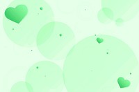 Abstract light green hearts background design space