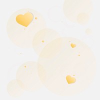 Cute yellow heart background design space