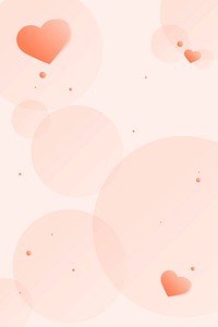 Abstract orange heart background des space