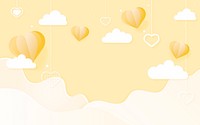 Background with yellow danging hearts