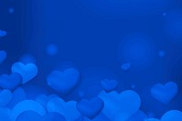 Cute dark blue heart background design space