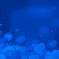 Lovely blue background with hearts design space