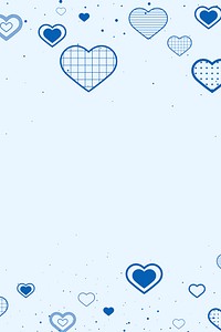 Vector lovely border decorated with hearts