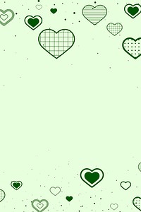Abstract border with hearts design space