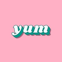 Retro bold font yum text shadow typography