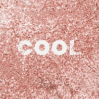 Cool typography on a copper glitter background