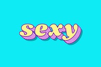 Sexy retro bold love theme font style illustration 