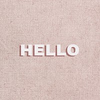 Greeting word hello typography font 