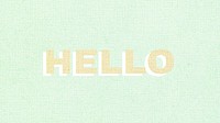 Hello text shadow bold font typography