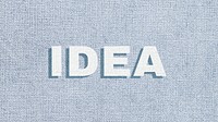 Idea word textured font typography