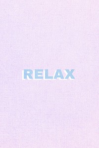 Relax pastel textured font typography
