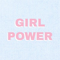 Girl power vector confidence word typography 