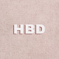 Text HBD bold font typography