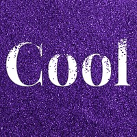 Cool text glittery typography word