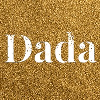 Dada glittery typography word