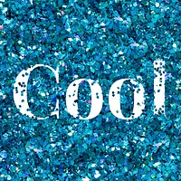 Vector cool glitter word text typography