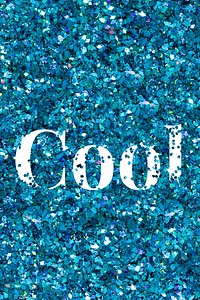 Vector cool glitter word text typography