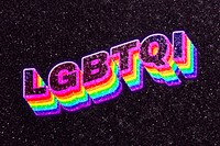 LGBTQI 3D Rainbow word typography