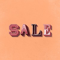 Sales word western vintage typography